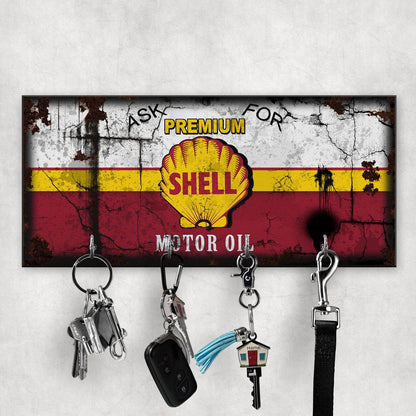 Shell Motor Oil Vintage Nøgleholdere-Nøgleholdere-Motoroil-Garage Culture Shop- garage - man cave - merchandise