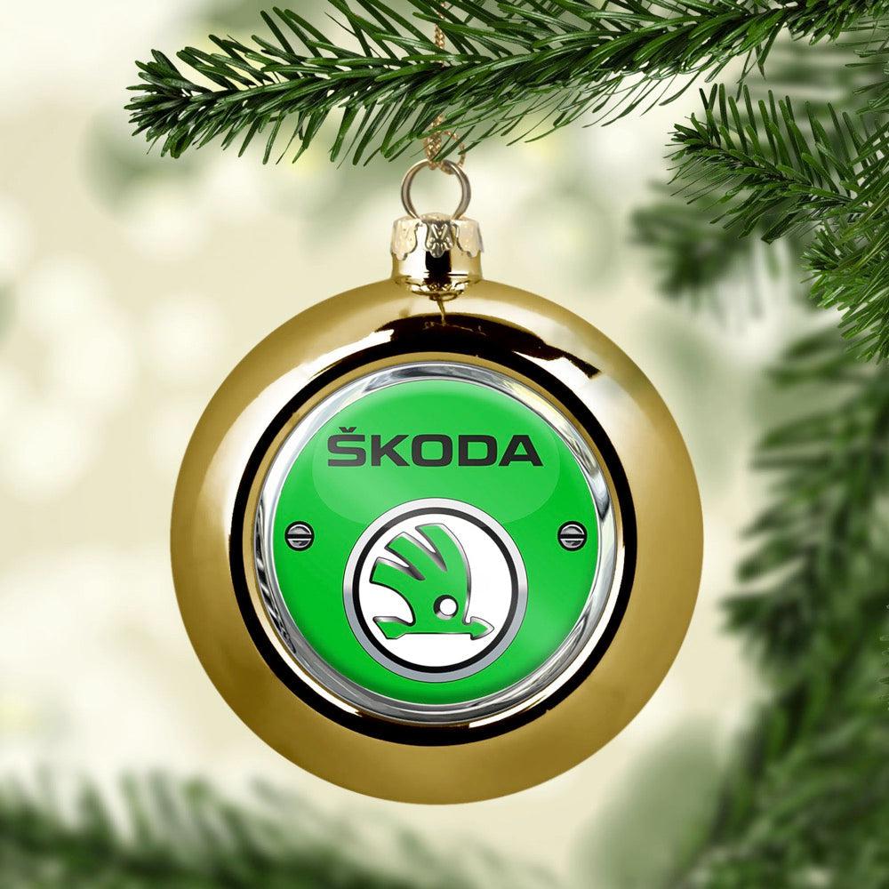 Škoda Julekugle-Julekugle-Skoda-Guld-Garage Culture Shop- garage - man cave - merchandise