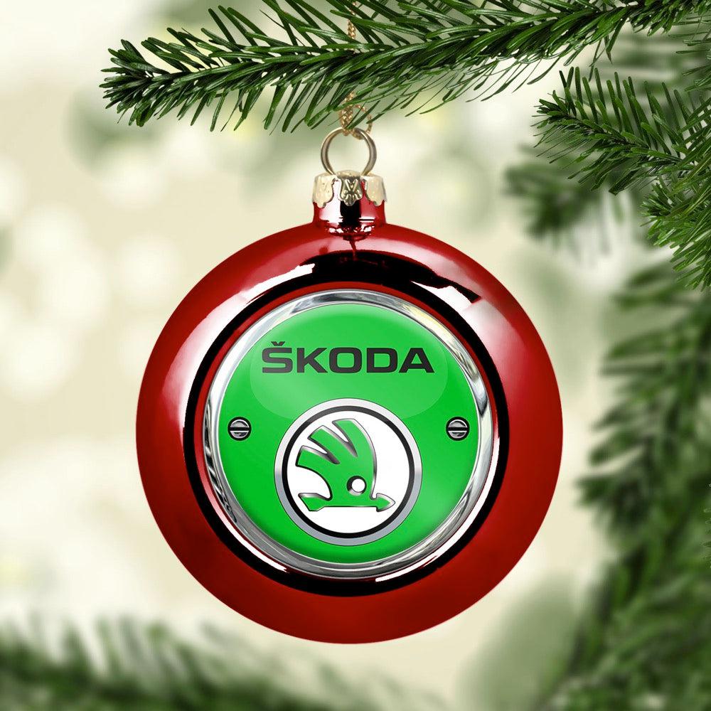 Škoda Julekugle-Julekugle-Skoda-Rød-Garage Culture Shop- garage - man cave - merchandise
