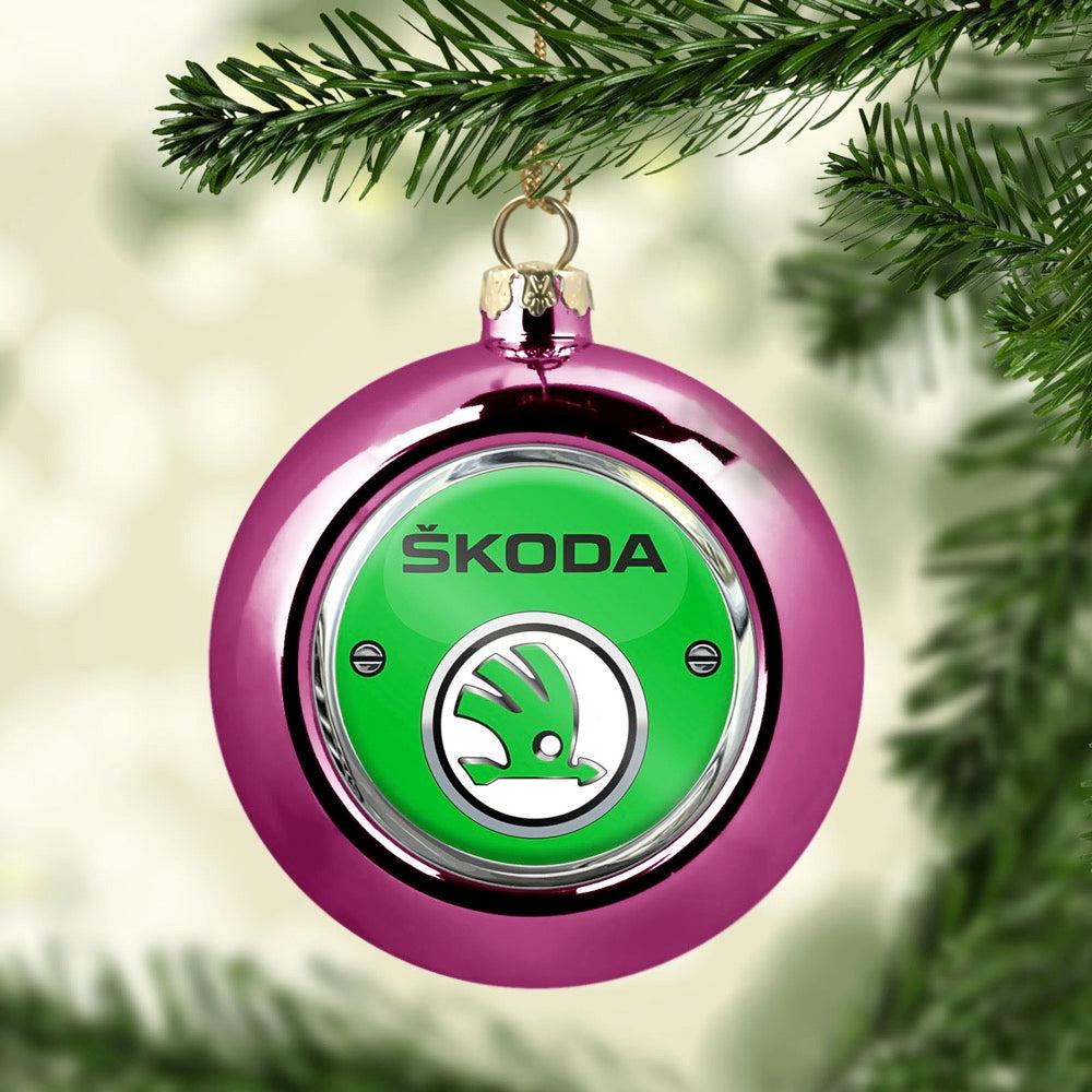 Škoda Julekugle-Julekugle-Skoda-Lyserød Pink-Garage Culture Shop- garage - man cave - merchandise