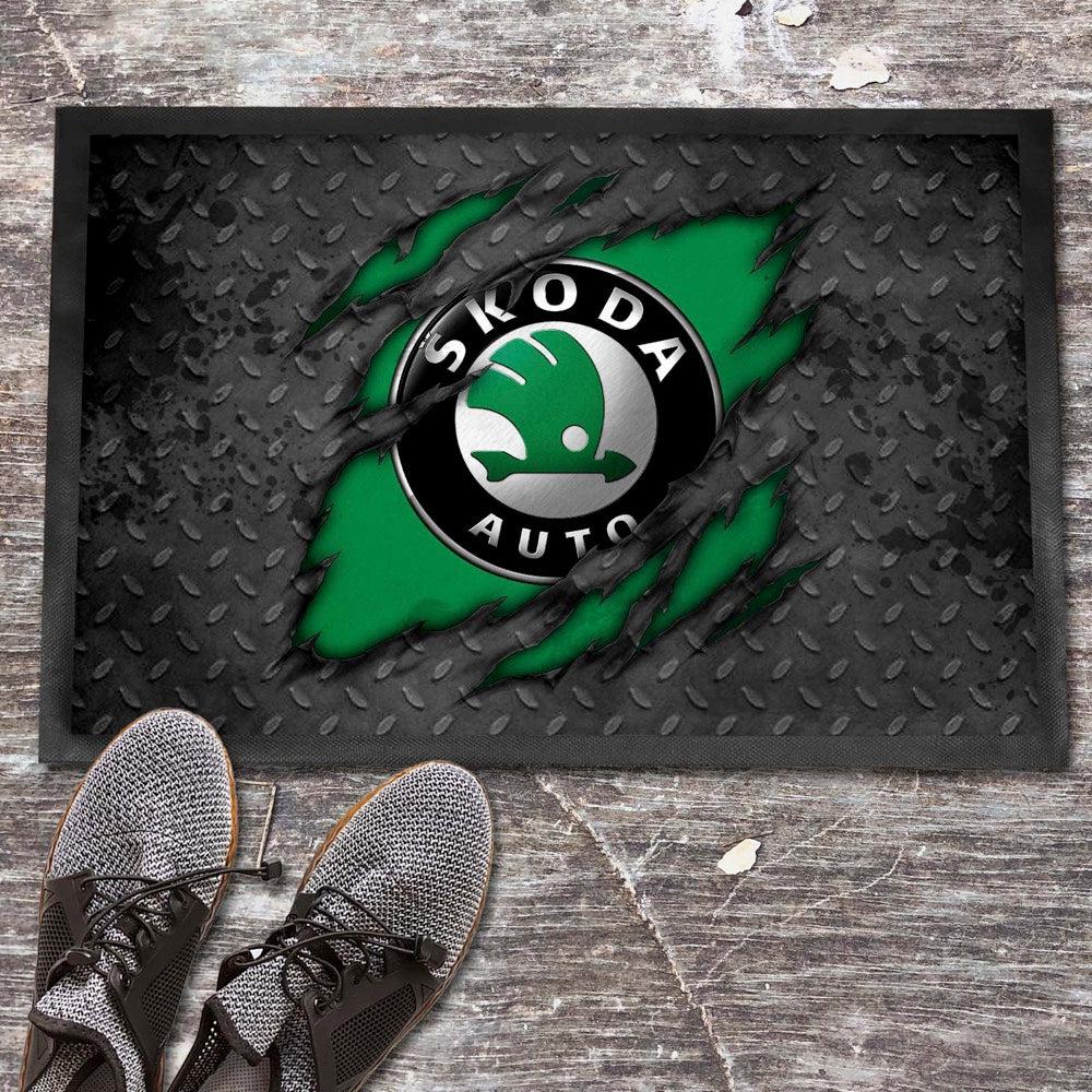 Škoda Ripped Dørmåtte-Dørmåtte-Skoda-Garage Culture Shop- garage - man cave - merchandise