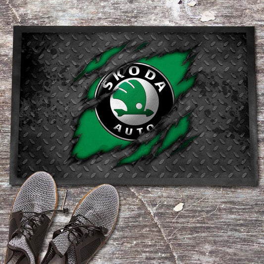 Škoda Ripped Dørmåtte-Dørmåtte-Skoda-Garage Culture Shop- garage - man cave - merchandise