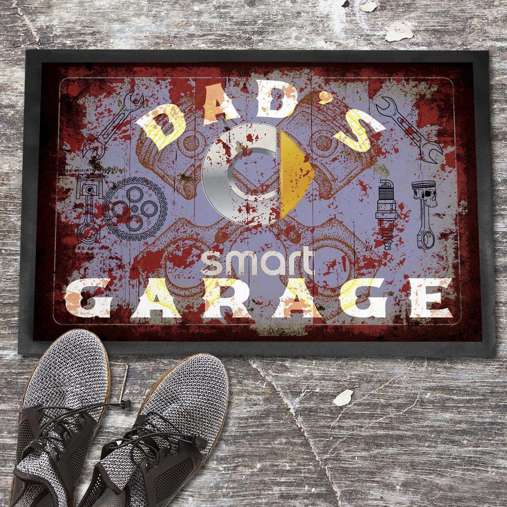 Smart Dads Garage Vintage Dørmåtte-Dørmåtte-Smart-Garage Culture Shop- garage - man cave - merchandise