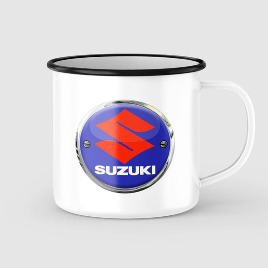 Suzuki Vintage Emaljekrus-Krus-Suzuki-Garage Culture Shop- garage - man cave - merchandise