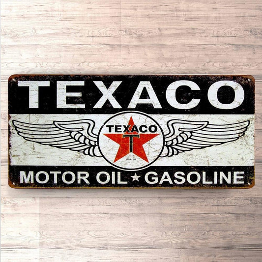 Texaco Vintage 30x60cm Skilt-Skilte-Motoroil-Garage Culture Shop- garage - man cave - merchandise