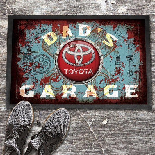 Toyota Dads Garage Vintage Dørmåtte-Dørmåtte-Toyota-Garage Culture Shop- garage - man cave - merchandise