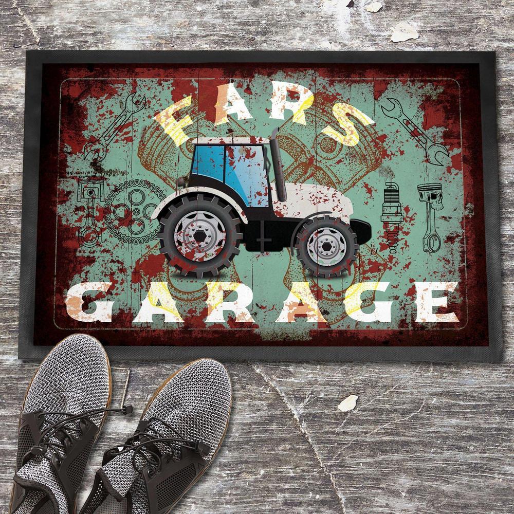 Traktor Fars Garage Vintage Dørmåtte-Dørmåtte-Traktor-Garage Culture Shop- garage - man cave - merchandise