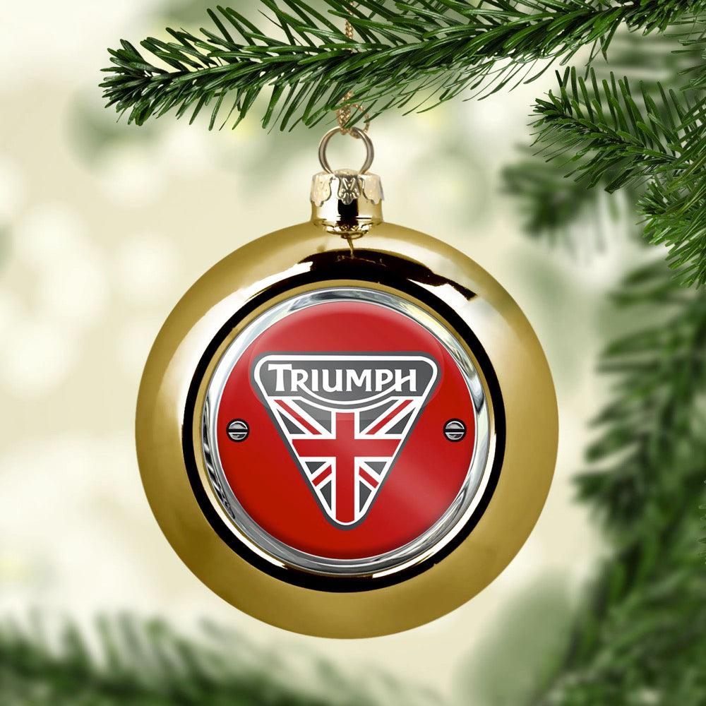 Triumph Julekugle-Julekugle-Triumph-Guld-Garage Culture Shop- garage - man cave - merchandise