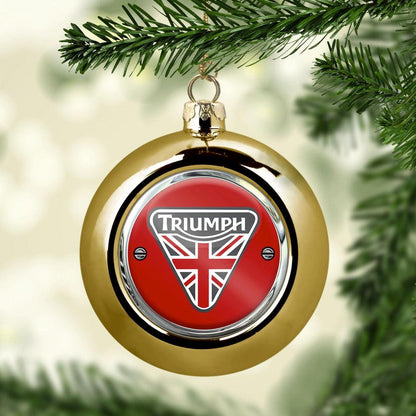 Triumph Julekugle-Julekugle-Triumph-Guld-Garage Culture Shop- garage - man cave - merchandise