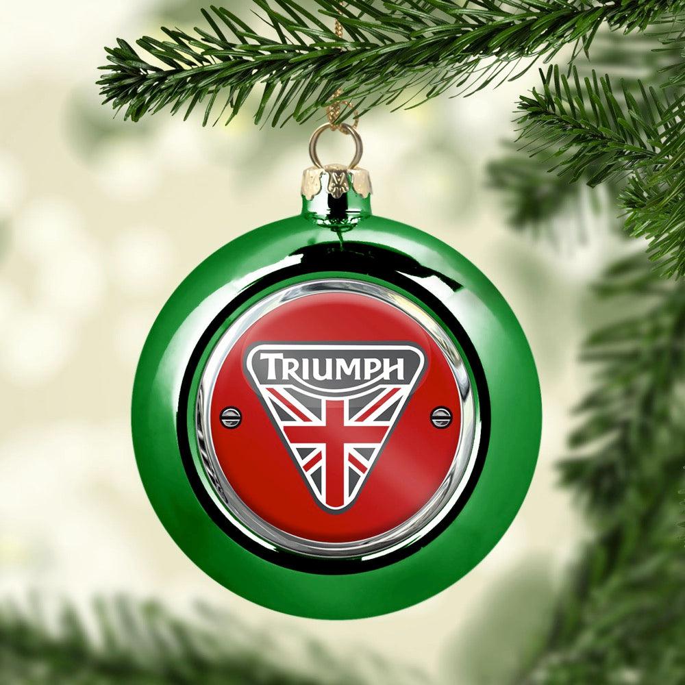 Triumph Julekugle-Julekugle-Triumph-Grøn-Garage Culture Shop- garage - man cave - merchandise