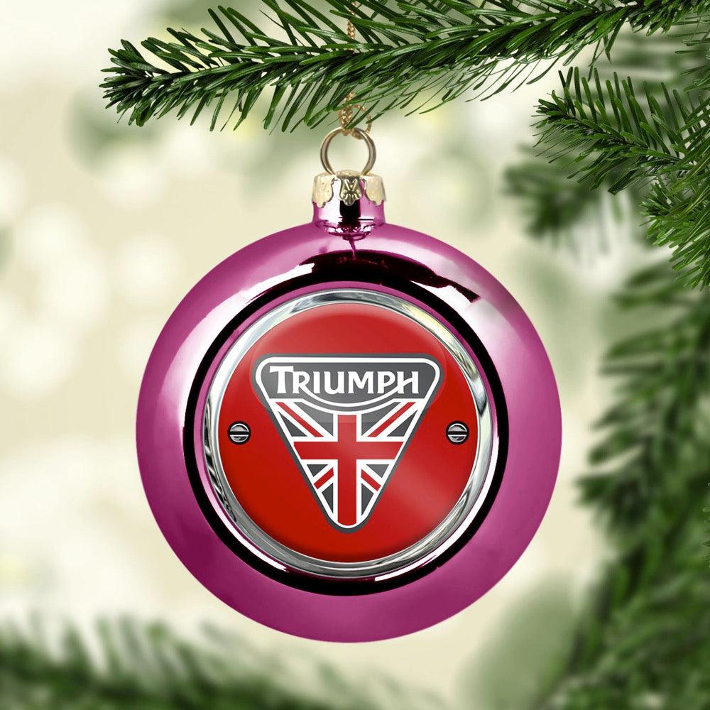 Triumph Julekugle-Julekugle-Triumph-Lyserød Pink-Garage Culture Shop- garage - man cave - merchandise