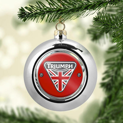 Triumph Julekugle-Julekugle-Triumph-Sølv-Garage Culture Shop- garage - man cave - merchandise