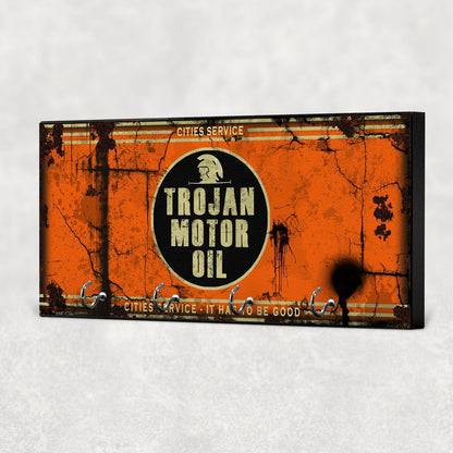 Trojan Motor Oil Vintage Nøgleholdere-Nøgleholdere-Motoroil-Garage Culture Shop- garage - man cave - merchandise