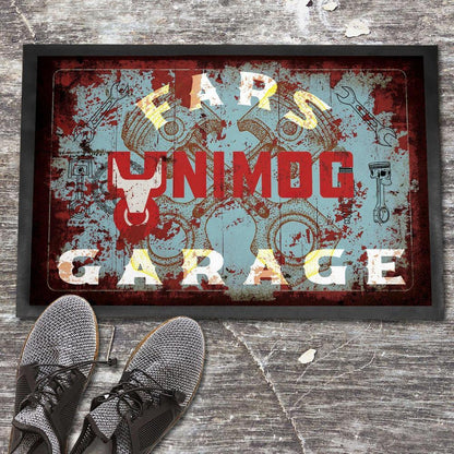 Unimog Fars Garage Vintage Dørmåtte-Dørmåtte-Unimog-Garage Culture Shop- garage - man cave - merchandise