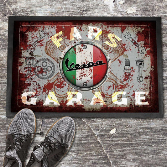 Vespa Fars Garage Vintage Dørmåtte-Dørmåtte-Vespa-Garage Culture Shop- garage - man cave - merchandise