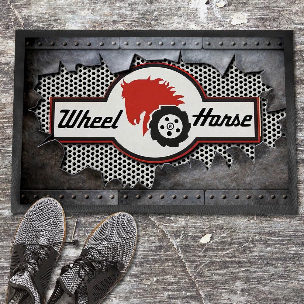 Wheel Horse Metal Ripped Dørmåtte-Dørmåtte-Valmet-Garage Culture Shop- garage - man cave - merchandise