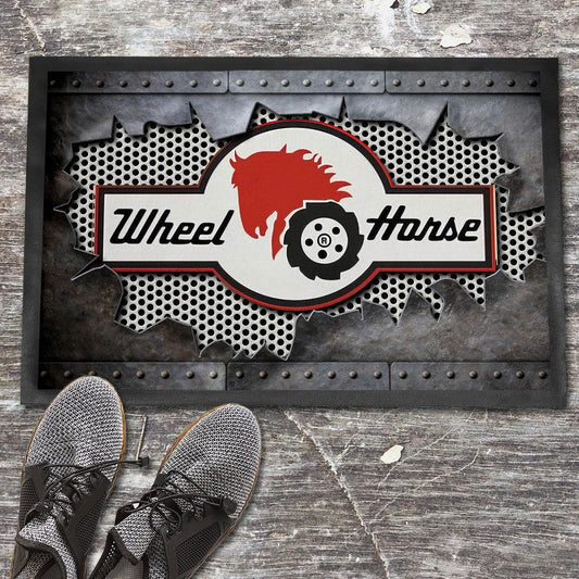 Wheel Horse Metal Ripped Dørmåtte-Dørmåtte-Valmet-Garage Culture Shop- garage - man cave - merchandise