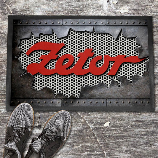 Zetor Metal Ripped Dørmåtte-Dørmåtte-Zetor-Garage Culture Shop- garage - man cave - merchandise